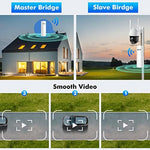 UeeVii CPE450 high gain MIMO antenna wireless bridge mounted on an outdoor pole.