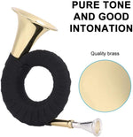 VGEBY pocket bugle horn with PU leather grip detail