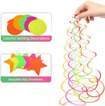 Black light glow party supplies kit showing pre assembled hanging hooks
