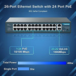 YuanLey unmanaged rackmount network switch showing the durable metal housing and industrial cooling vents.
