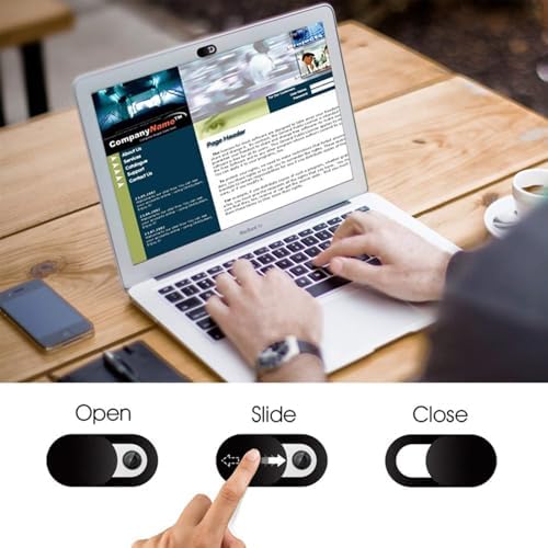 Side view illustration demonstrating the ultra thin profile of the camera blocker on a tablet screen.