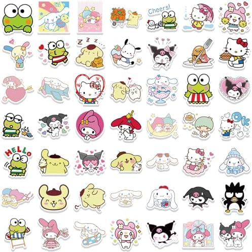 100Pcs Cool Character Sanrio Stickers for Water Bottles Skateboard Luggage Laptop Bumper Waterproof Vinyl Stickers Bulk for Boys Teens Adults (Sanri) - Image 6