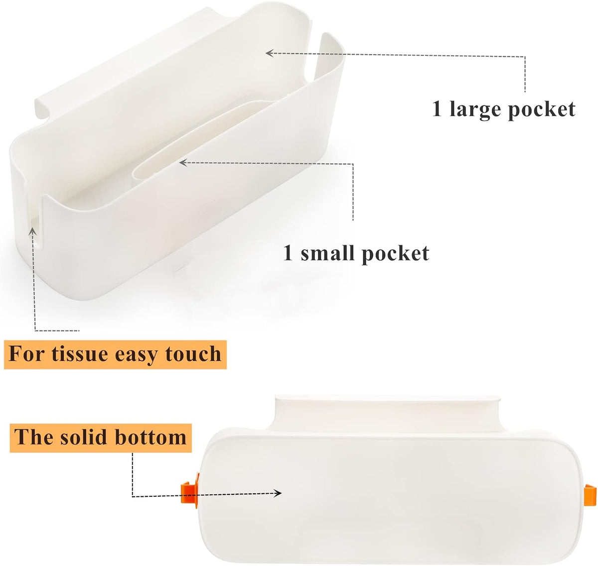 Yopay dorm bedside holder storage pocket capacity