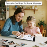 EJBLFE compact photo book showing secure slide in sleeve mechanism close up