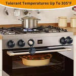 Wrichear safety covers demonstrating universal fit on kitchen knobs