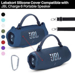 Silicone Cover Compatible with JBL Charge 6 Portable Speaker (Black Cover) - Image 5