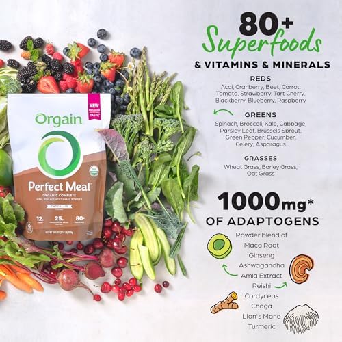 Orgain Perfect Meal Vegan Protein Powder Organic Ingredient Highlights