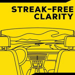 Demonstration of streak free clarity on automotive glass using Meguiar's Ultimate spray.