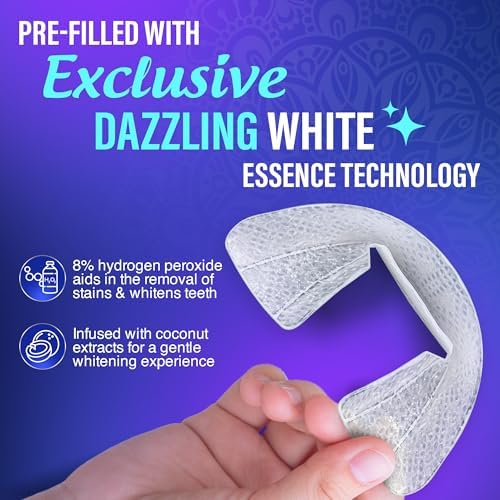 User applying GuruNanda teeth whitening tray for sensitive teeth