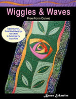 Wiggles and Waves quilting book cover showcasing curved design projects