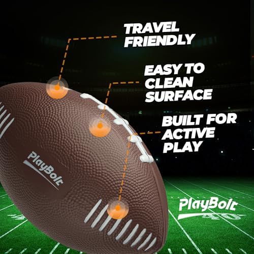PlayBolt mini American football lightweight foam toy for safe outdoor backyard games