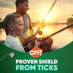 OFF! Deep Woods Mosquito and Tick Protection aerosol spray application instructions