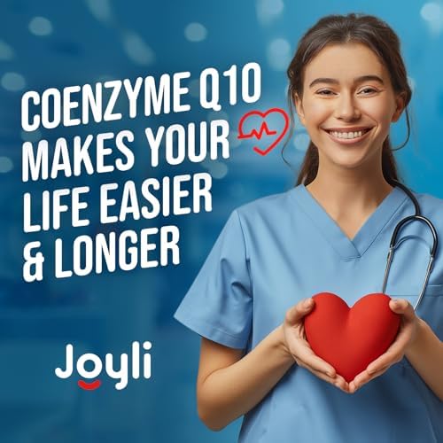 Authentic USA imported JOYLI Nutrition CoQ10 heart health softgels bottle lifestyle display