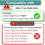 Close up of 9H hardness tempered glass for Lenovo laptop screen