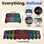 Compact smart TV remote combo featuring integrated multi touch trackpad