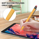 Protective tablet stylus skin with a close up on the sturdy removable black pocket clip attachment.