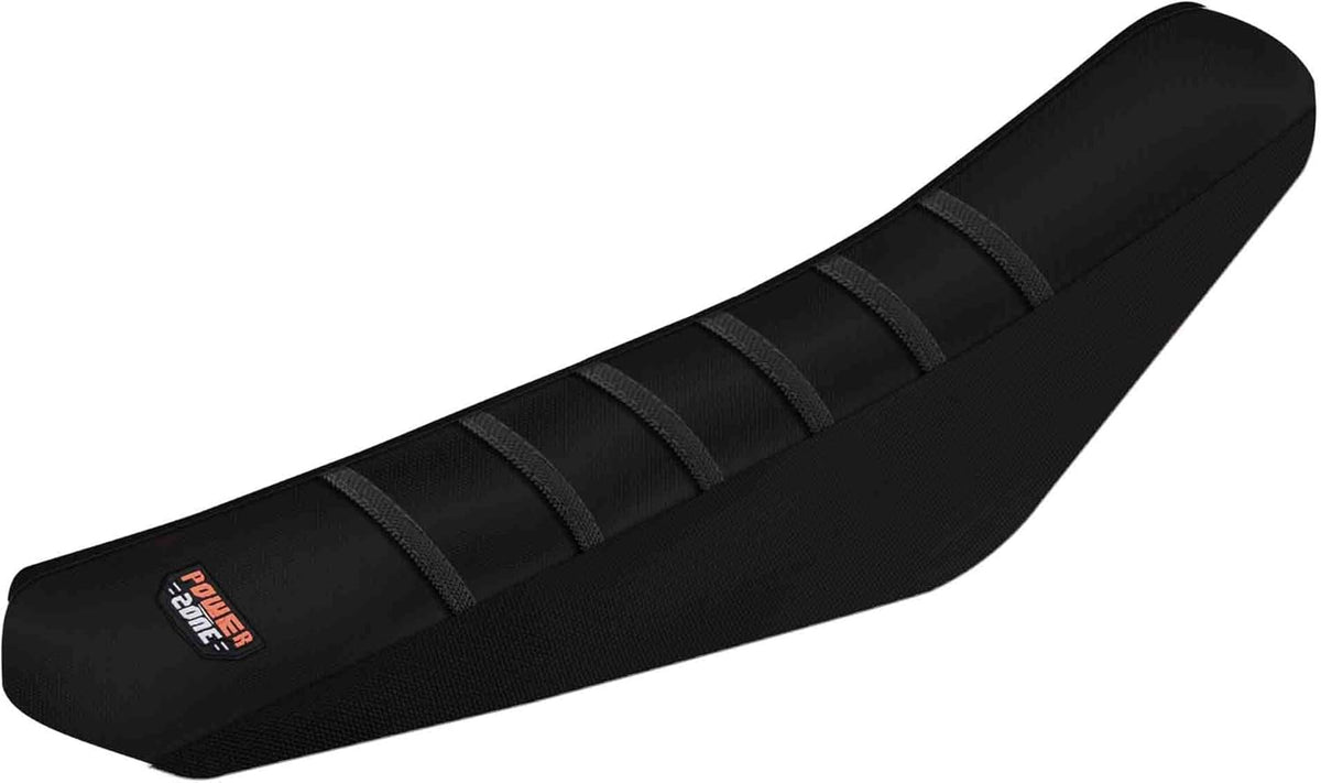 Mchmfg motorcycle universal gripper seat cover black front view