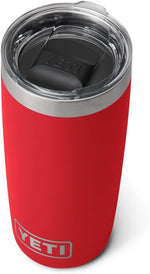 YETI Rambler 10 Ounce Tumbler front view in Rescue Red