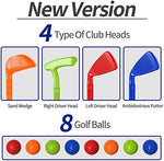 Children playing with Bennol golf set on indoor putting mat