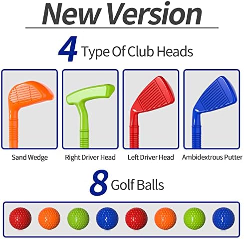 Children playing with Bennol golf set on indoor putting mat