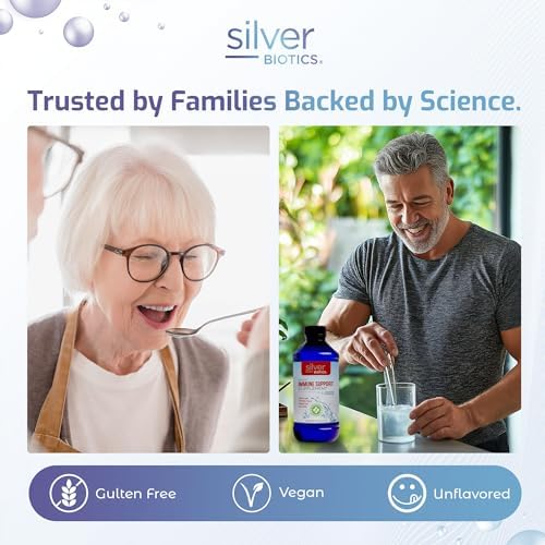 American Biotech Labs nano silver immune support supplement nutritional facts label close up
