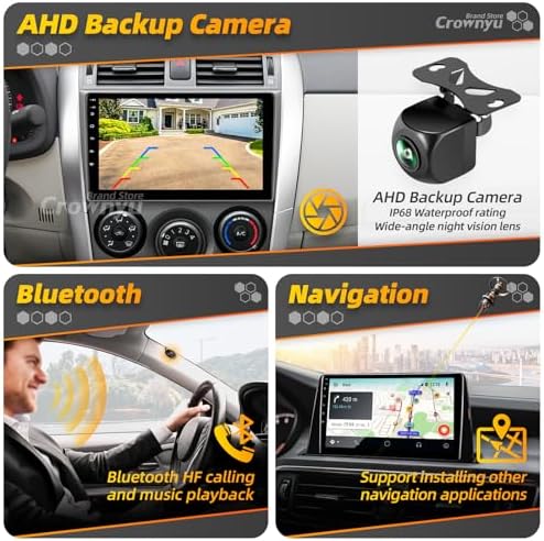 Rimoody car radio installation view demonstrating flush integration in Toyota Corolla dashboard trim