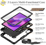 Detailed view of the precision cutouts and protective dust covers over the tablet charging ports