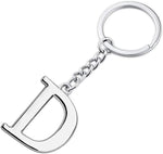Keychain Initial Letter Key Chain Silver for Men Women Personalized Alphabet Monogram Keychain for Car Keys - Image 11