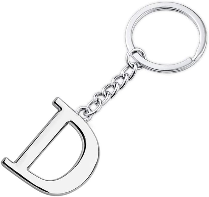 Keychain Initial Letter Key Chain Silver for Men Women Personalized Alphabet Monogram Keychain for Car Keys - Image 11