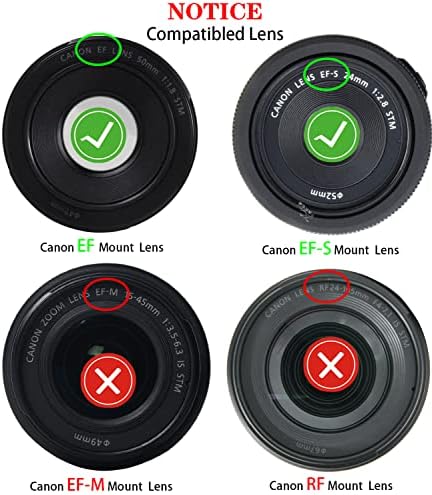 Four piece pack of black protective rear lens covers displaying the inner locking bayonet mechanism