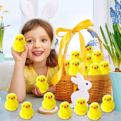 Yellow Easter basket filler plush chicks