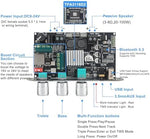 Two-pack of Wuzhi Audio 100W amplifier modules displaying the internal TPA3116 digital processing chip.