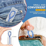 Close up of DenTek nylon floss threader loop mechanism