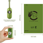 Eco friendly plant based dog waste bags roll close up
