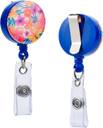 Will Well 2 Pack Retractable Keychain - Metal Badge Reel - Square - Black - Image 13