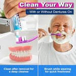 Back of Fresh 'n Brite tube showing ingredients and usage instructions for dentures.