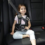 RideSafer portable lightweight child restraint vest laid flat displaying shoulder straps and tether attachments