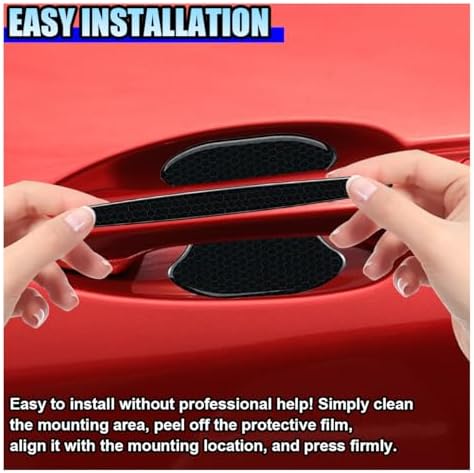 Black carbon fiber auto handle trim pieces demonstrating waterproof material quality