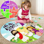 Gilprop Easter floor puzzle featuring the resurrection cross and spring rabbit illustration detail