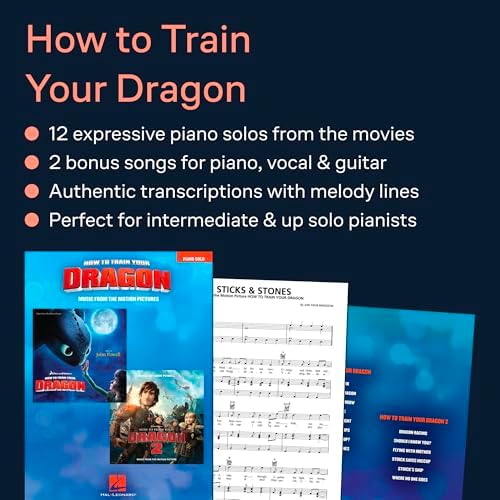 How to Train Your Dragon Piano Solo Songbook | Intermediate to Advanced Sheet Music Collection by John Powell | 14 Film Score Arrangements from DreamWorks Movies | Cinematic Piano Music Book - Image 4