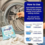 Dermatologist tested Dropps pods being placed in an HE washing machine