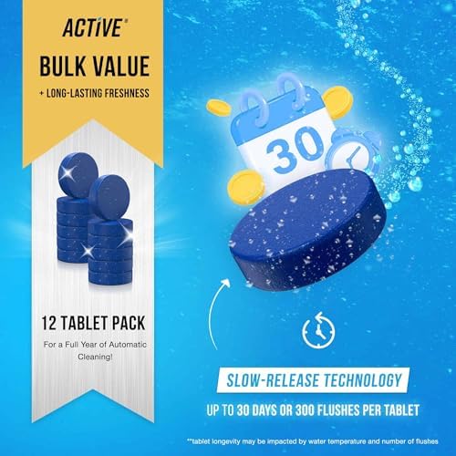 Instructions for using Active automatic toilet bowl cleaning tablets