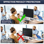 Two pack premium computer monitor privacy accessories unboxed with cleaning cloths and dual mounting kits included.