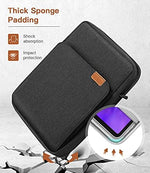 MoKo device sleeve side profile highlighting the retractable top handle and the adjustable removable shoulder strap clips.