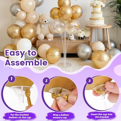 Professional party table setup featuring Aobor Joyypop balloon stands