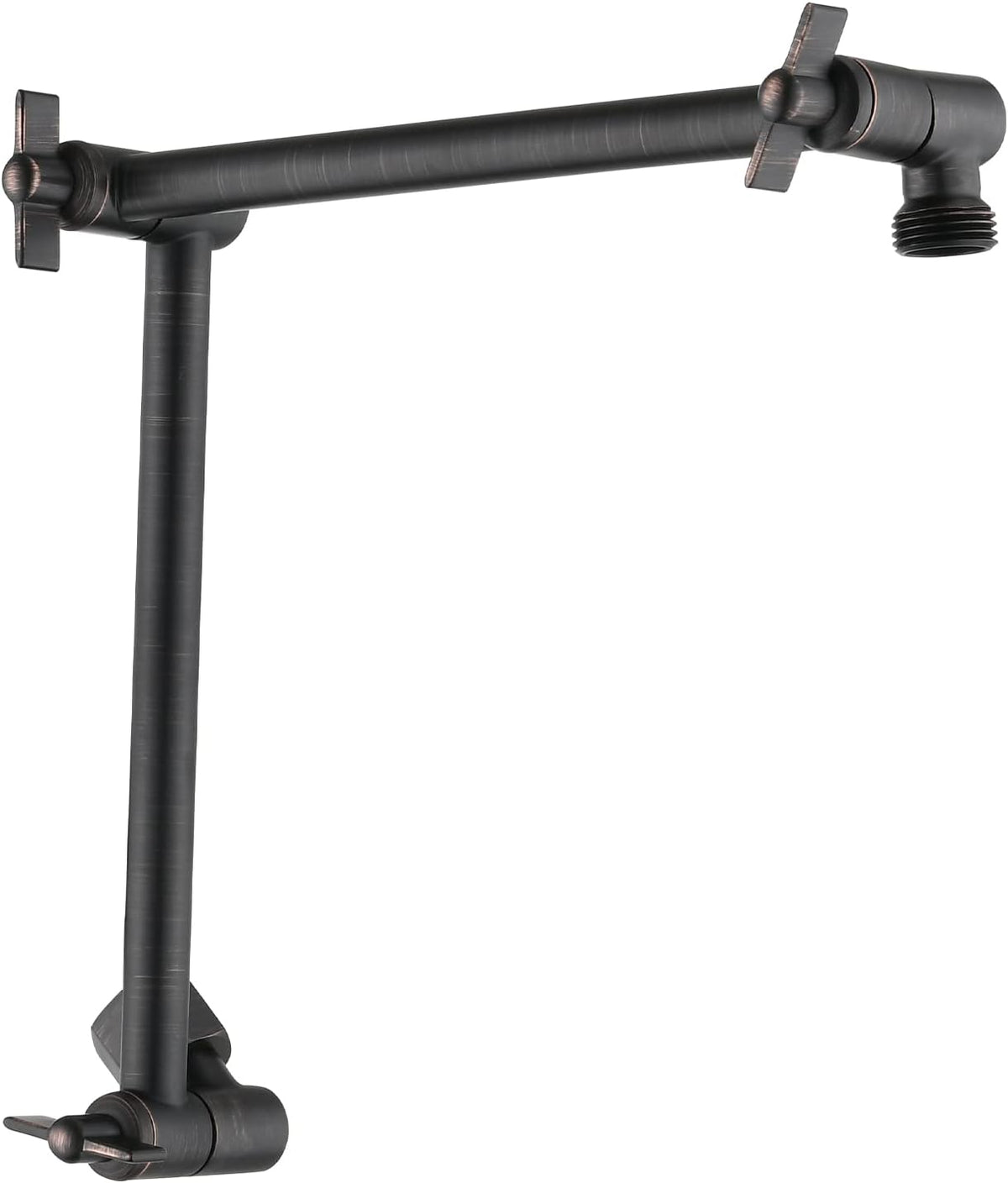 PDPBath shower extension arm front view solid brass extender