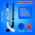 Close up of soft EVA foam components from the authentic imported toddler hockey set