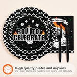 Greencian themed paper plates and napkins for gaming party