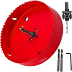 HYSHIER 6 Inch Hole Saw front view showcasing heavy-duty steel construction