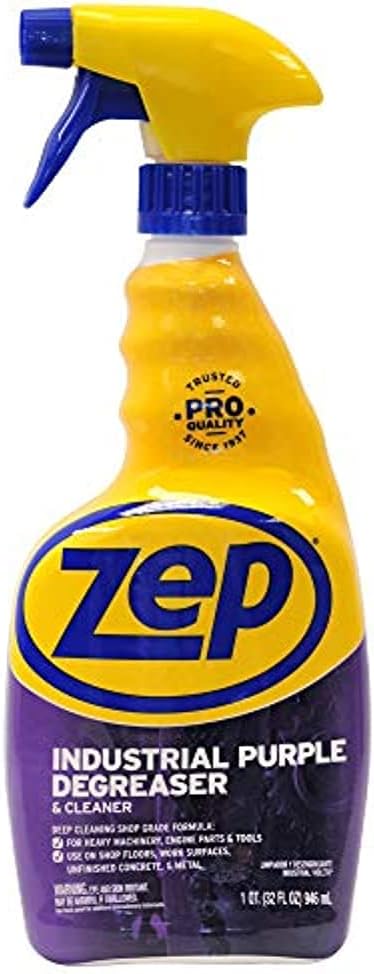 Zep Industrial Purple Degreaser Spray 32 ounce front view for professional garage cleaning